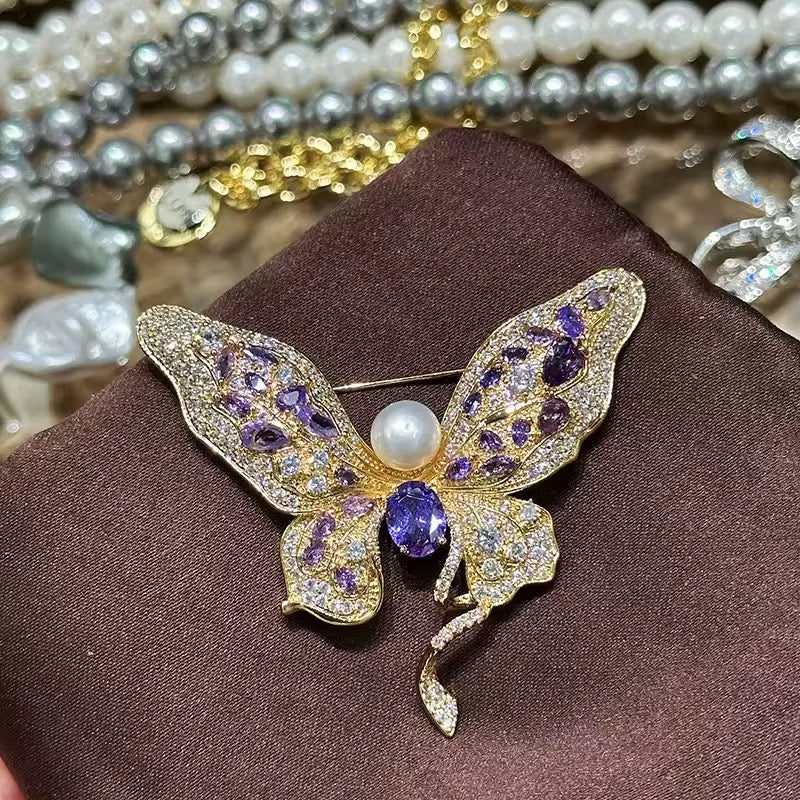 Broche de Mariposa morada