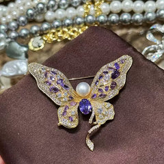 Broche de Mariposa morada