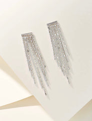 Aretes Cascada Plateado