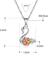 Collar cisne con cubo tornasol