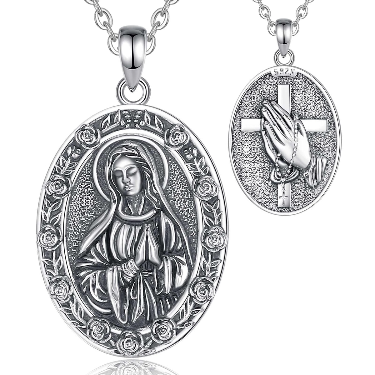 Medal of the Virgin Mary with the Holy Rosary 