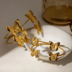 Brazalete de mariposas doble grande