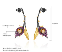Fire Flower Set with Citrine