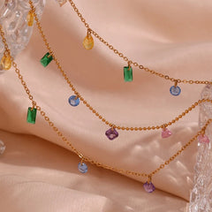 Colorful Crystal Anklet 