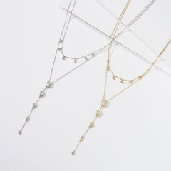 Double Rain Necklace - Silver 