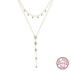 Double Rain Necklace - Gold 