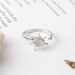 Silver Spinning Sun Ring 