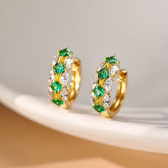 Marquise Hoops with Spinel