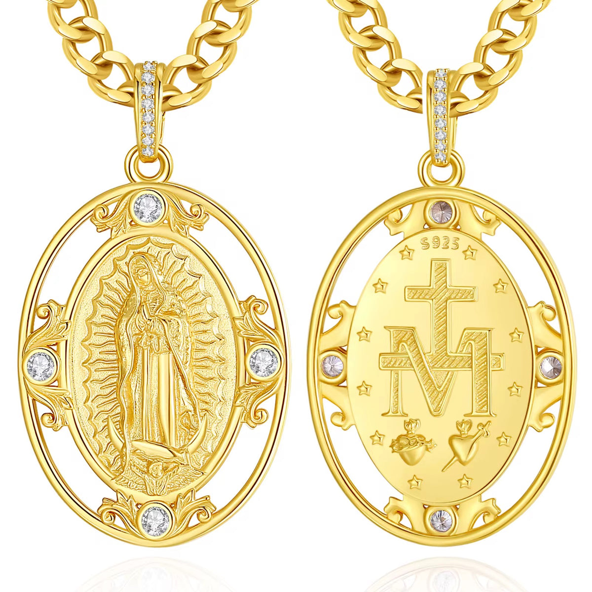 Medalla dorada Virgen Guadalupe