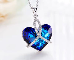 Collar Corazón Noche Azul Rey