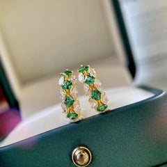 Marquise Hoops with Spinel