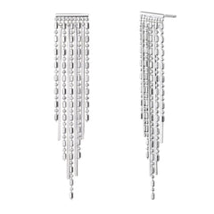 Aretes Cascada Plateado