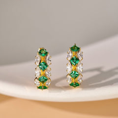 Marquise Hoops with Spinel