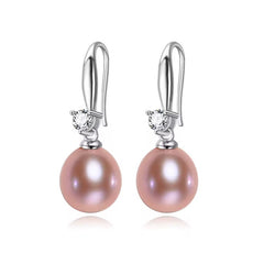 Aretes Colgantes con Perlas Naturales