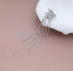 One-sided earcuff - Moon with pendants 