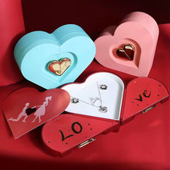 Caja tarjeta de Corazón con Rosa