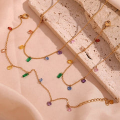 Colorful Crystal Anklet 