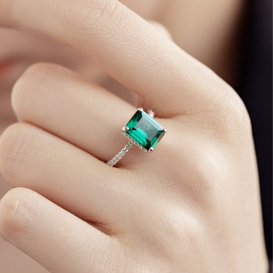 Anillo Abstract Esmeralda