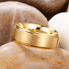 Golden ring with edge