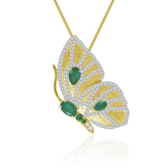 Agate Butterfly Necklace 