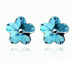 Sky Blue Flower Earrings