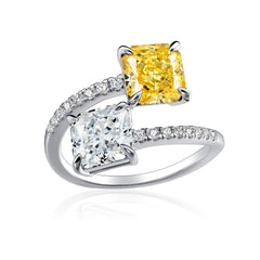 Anillo doble amarillo