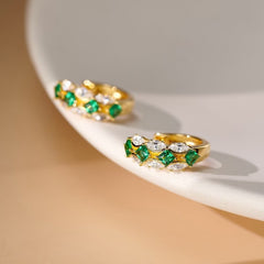Marquise Hoops with Spinel