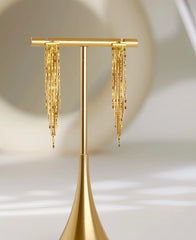 Aretes Cascada Dorado