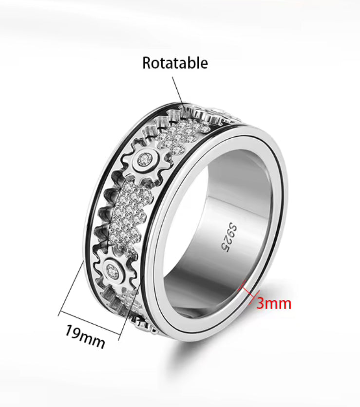 Anillo Rotador de tuercas 13 gr de Plata 925