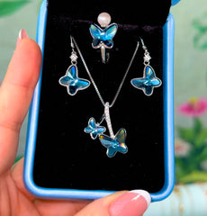 Set de Mariposas doble con anillo