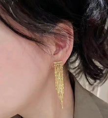 Aretes Cascada Dorado