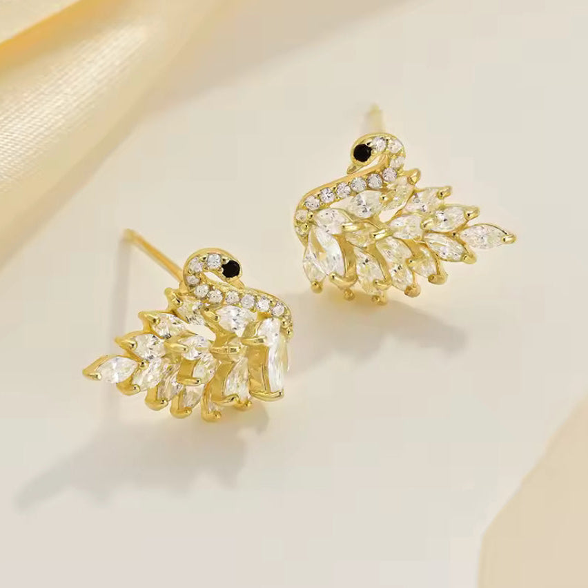 Aretes Cisne dorado