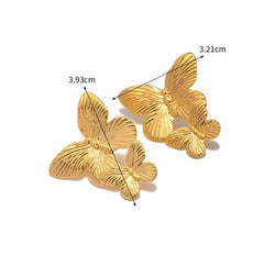 Aretes de mariposa doble