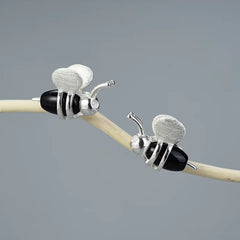 Silver Bee Earrings 
