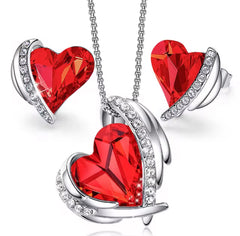 Set Grandeza de Amor rojo - Corazón Swarovski
