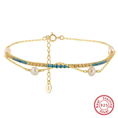 Tennis Sun and Sea with Natural Pearls 