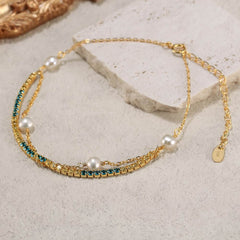 Tennis Sun and Sea with Natural Pearls 