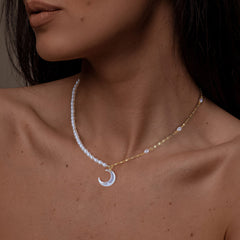 Pearl Moon Necklace 