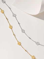Collar largo de flores