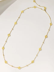 Collar largo de flores