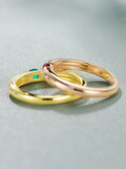 Anillo Clásico Esmeralda de lab
