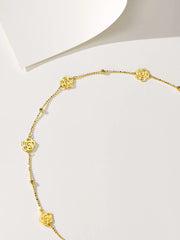 Collar largo de flores