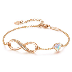 White heart &amp; infinity bracelet 