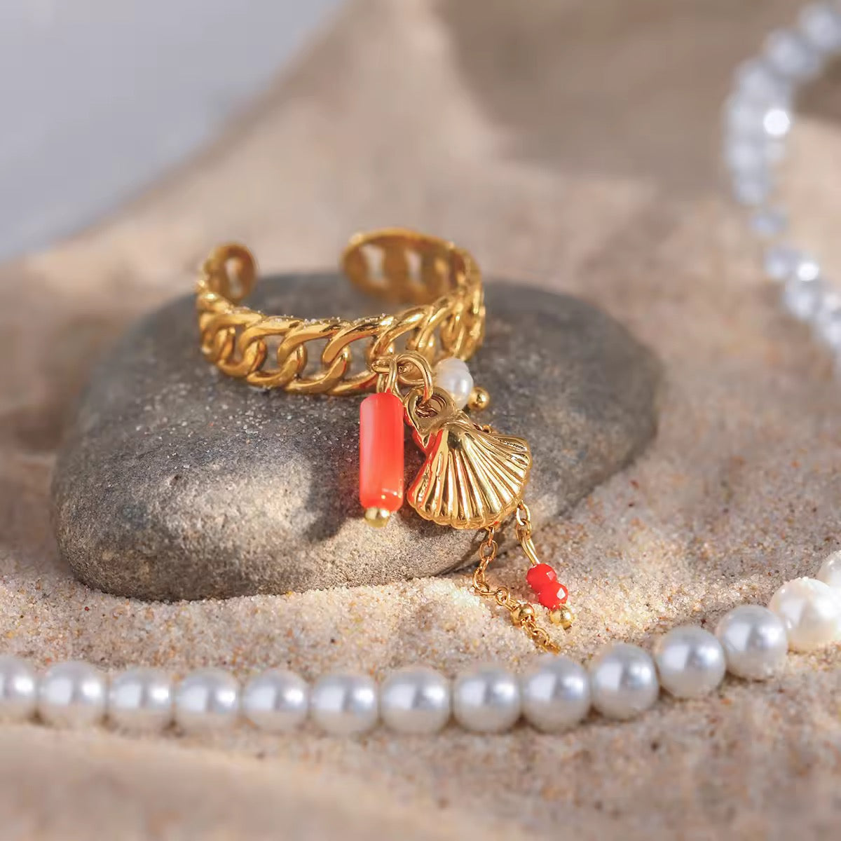 Anillo conchita colgante