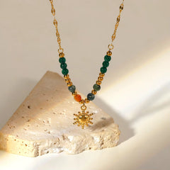 Collar de Sol con Piedras Naturales