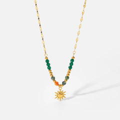 Collar de Sol con Piedras Naturales