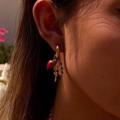 Mini argollas de Flor 🌺