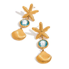 Aretes de estrella de mar