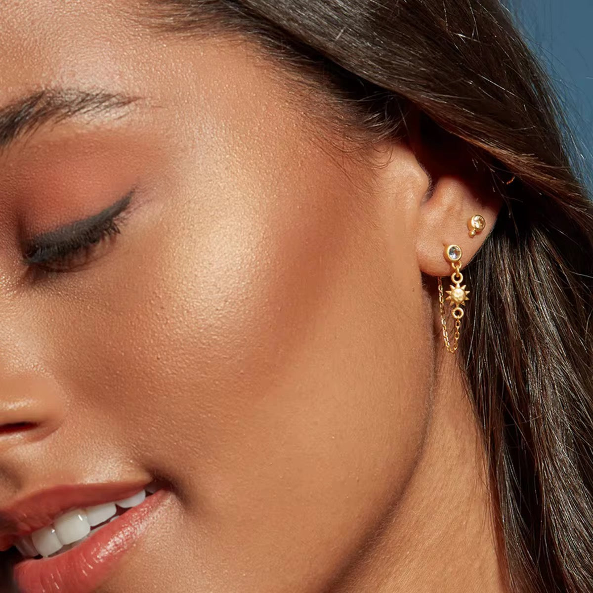 Aretes Colgantes Sol y Luna