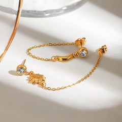 Aretes Colgantes Sol y Luna